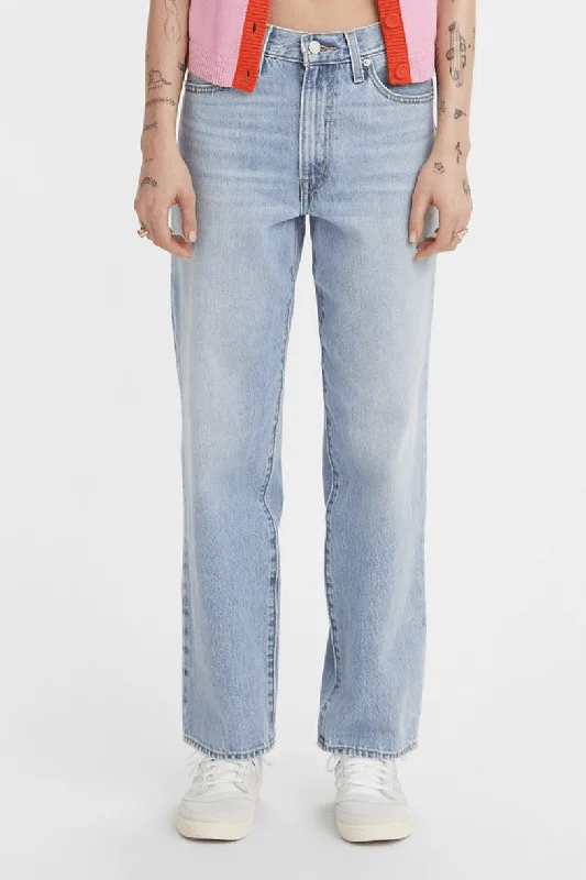 LEVI'S 94 BAGGY Z2210 JEANS - LIGHT INDIGO WORN IN