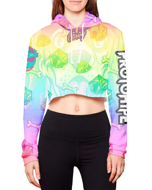 Protohype Puppy Crop Hoodie Warm Sweatshirt Designs