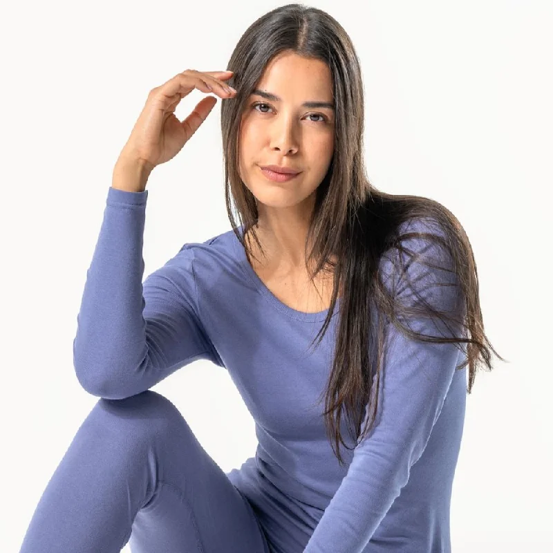 Women's Long Sleeve Baselayer - 100% Organic Cotton Summer pajama sets