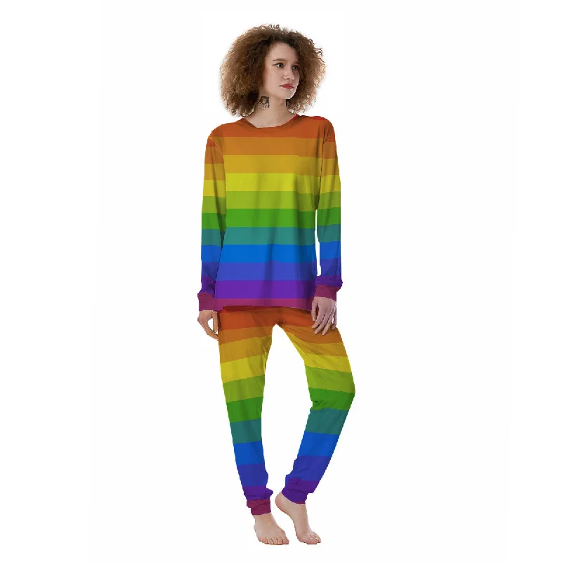 Rainbow Flag LGBT Pride Print Women's Pajamas Cartoon pajama sets