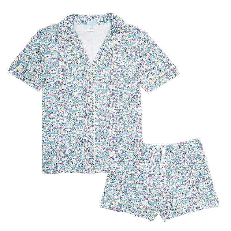 Tennis Women’s Button Front Short Pajama Set Spring pajama sets