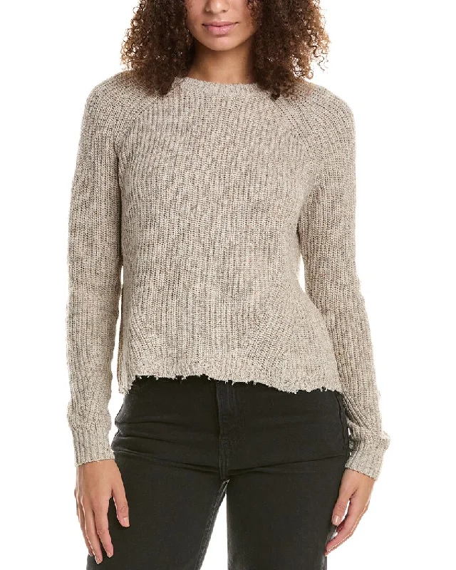 Autumn Cashmere Distressed Wool & Silk-Blend Sweater Cashmere sweaters