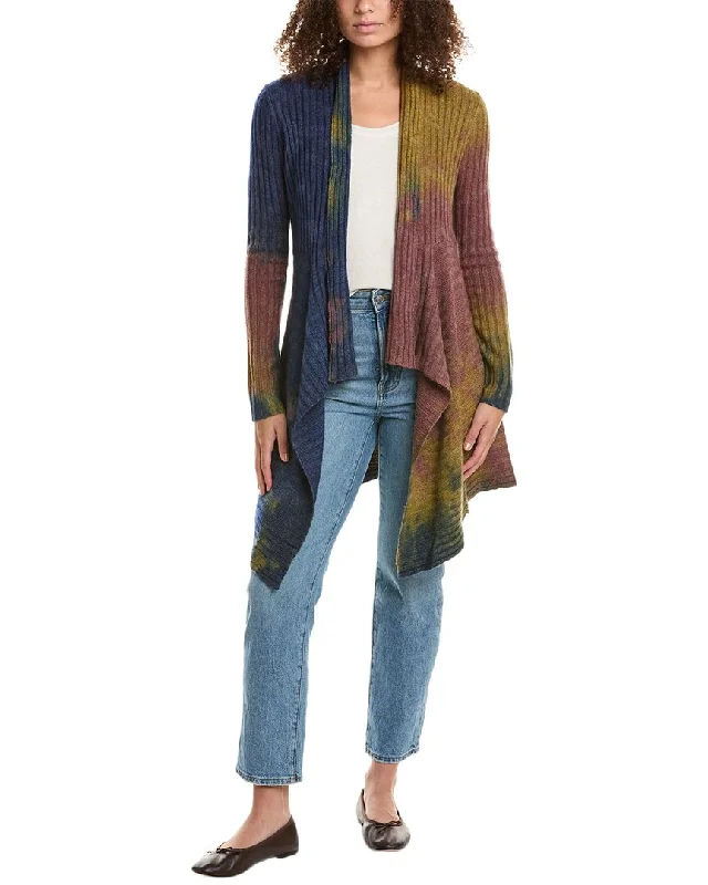 Autumn Cashmere Tie Dye Draped Cashmere & Wool-Blend Cardigan Wool sweaters