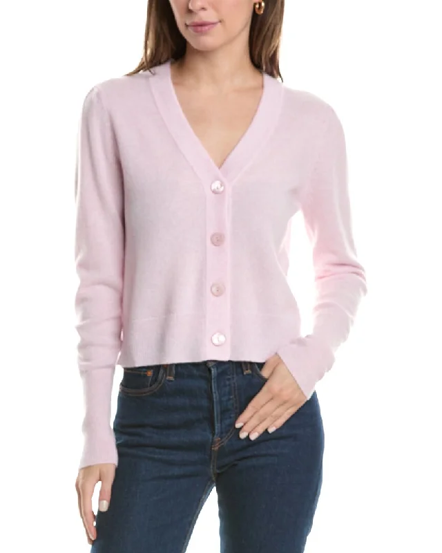 Forte Cashmere Fitted Cashmere Cardigan Cropped sweaters