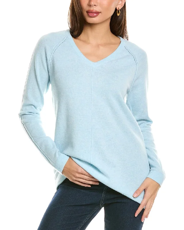 Forte Cashmere Easy Raglan V-Neck Cashmere Sweater Softest cashmere sweaters