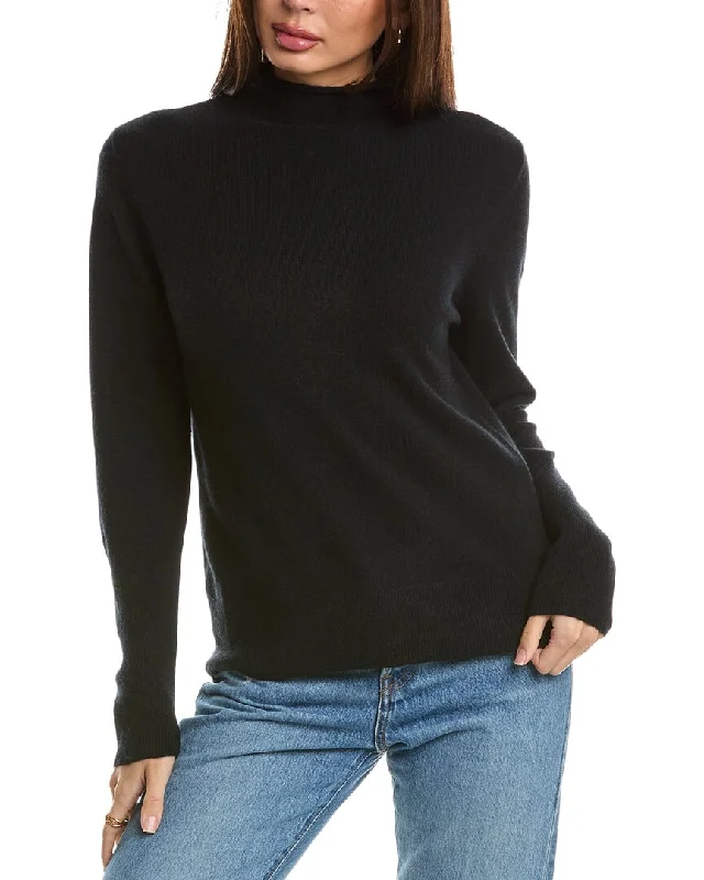 Forte Cashmere Fitted Funnel Cashmere Sweater Expensive sweaters