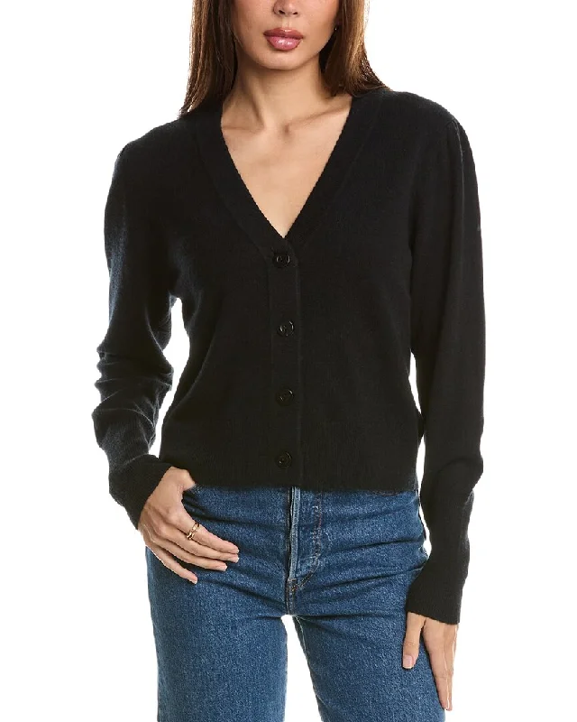 Forte Cashmere Fitted Button Cashmere Cardigan Fashionable sweaters