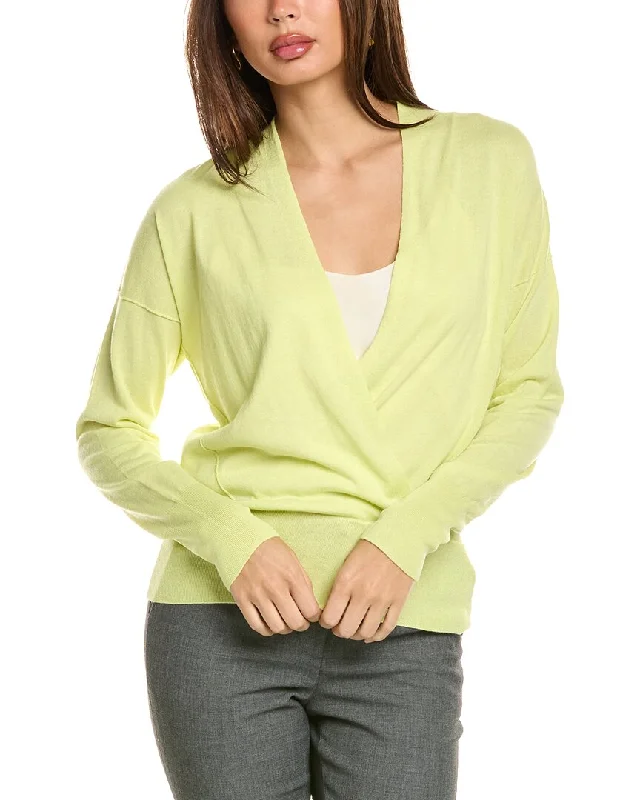 Forte Cashmere Surplice Cashmere-Blend Pullover Edgy sweaters