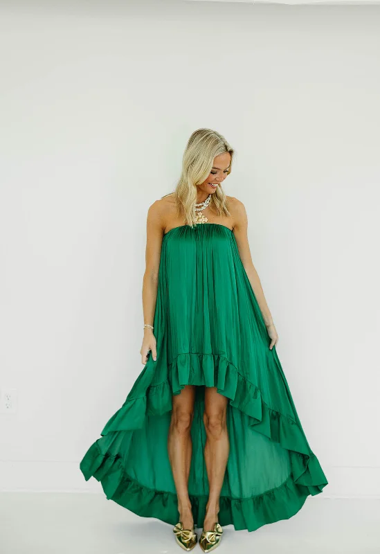 Here We Go High Low Dress - Kelly Green Spring mini dresses