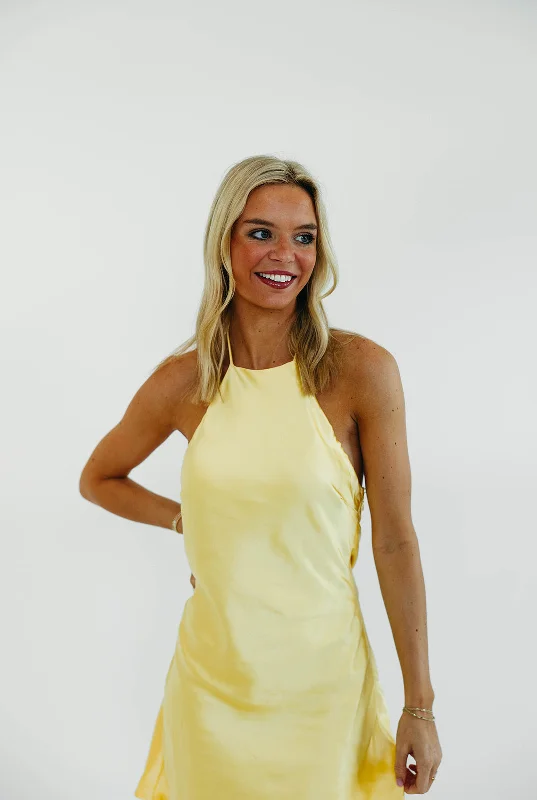 In No Rush Mini Dress - Lemon Affordable mini dresses