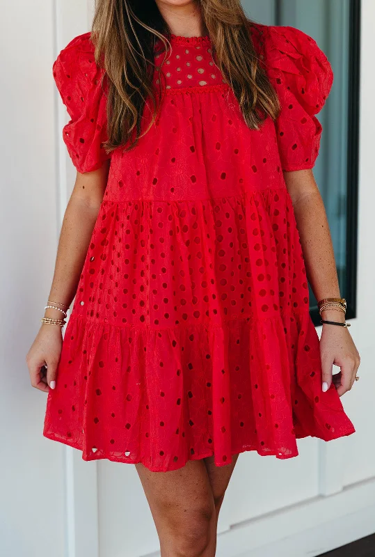 Lighthearted Mini Dress - Candy Apple Trendy mini dresses under $50