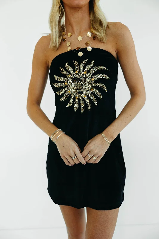 On My Way Dress - Sun Sequins Velvet Tiered mini dresses