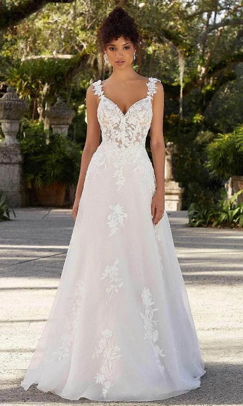 Mori Lee Bridal 2482 - Sleeveless Sweetheart Wedding Dress Sparkling Bridal Gown