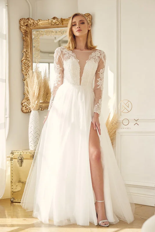 **Nox Anabel Bridal: Embroidered Elegance for the Modern Bride** Elegant Bridal Gown