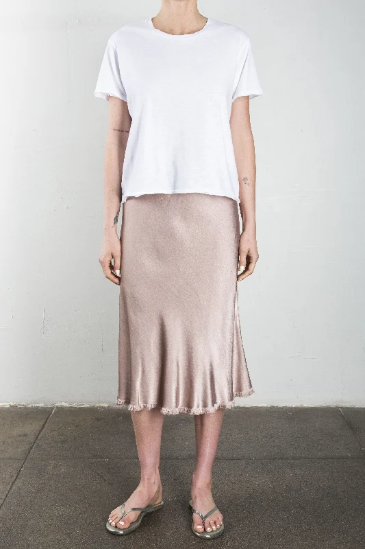 Riley Skirt in Vintage Satin - Nude Breathable unclassified skirts