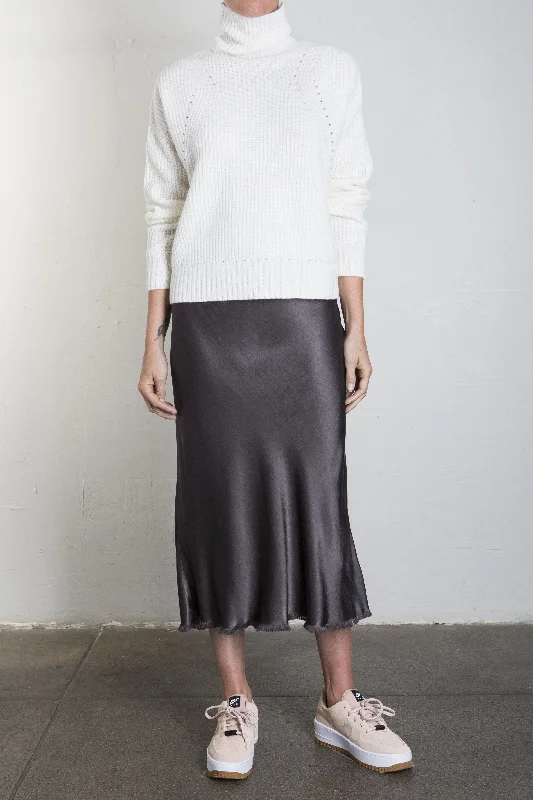 Riley Skirt in Vintage Satin - Graphite Beaded unclassified skirts