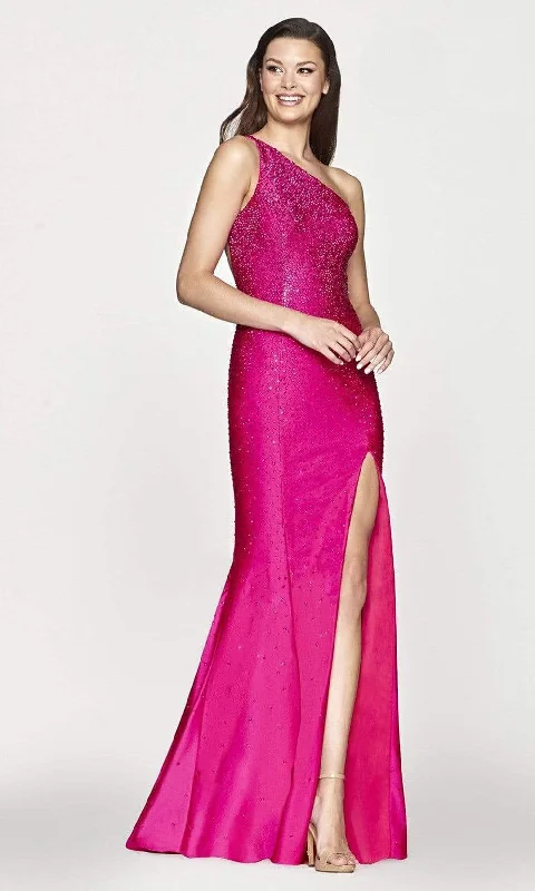 Faviana - S10632 Beaded One Shoulder Gown Expensive party dresses