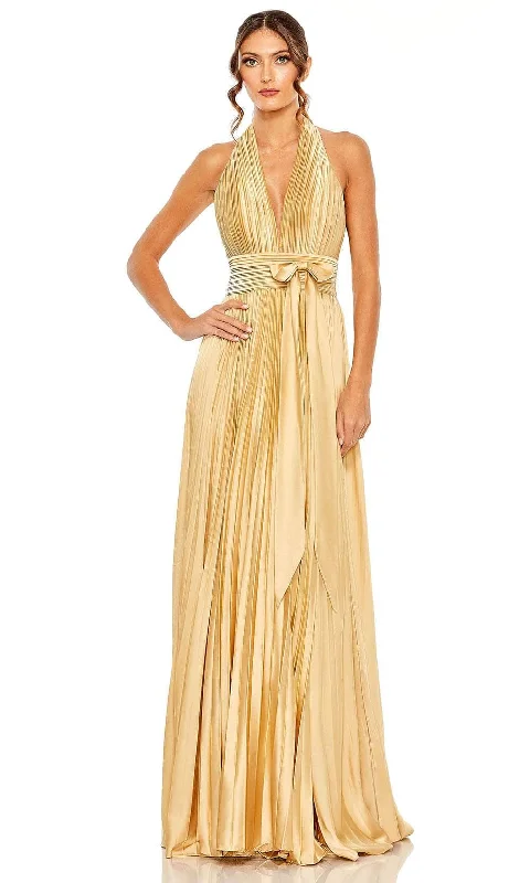 Ieena Duggal 11636 - Pleated Halter Evening Gown Best party dresses for date night