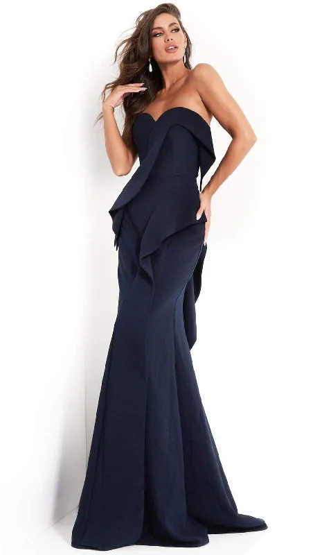 Jovani - 4466 Strapless Sweetheart Neckline Mermaid Evening Dress Satin party dresses