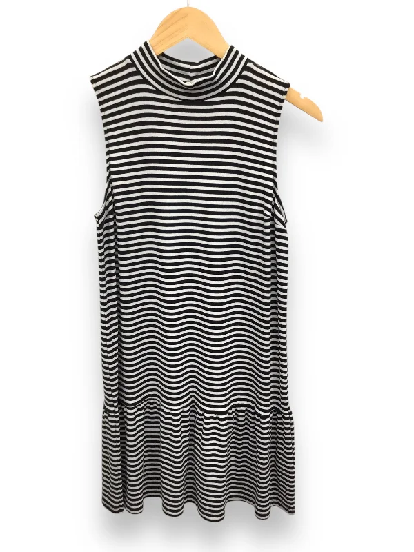 Dress Casual Midi By Abercrombie And Fitch In Black & White, Size: M Cotton midi dresses