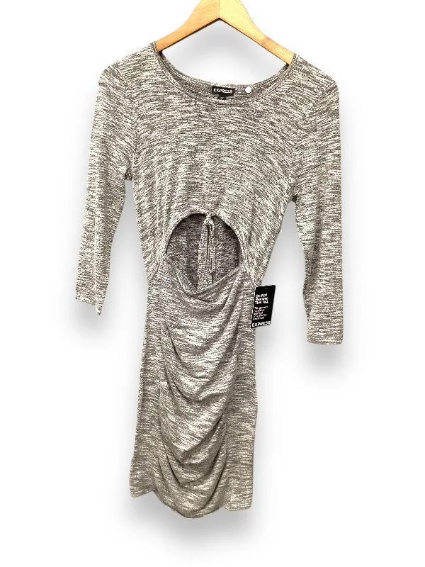 Dress Casual Midi By Express In Grey, Size: S Urban Outfitters midi dresses