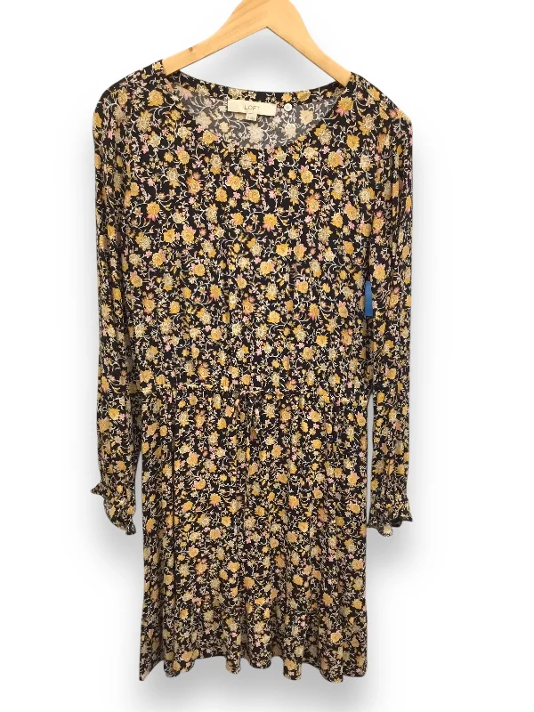 Dress Casual Midi By Loft In Floral Print, Size: M Satin midi dresses