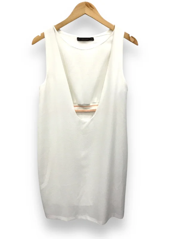 Dress Casual Midi By Zara Basic In White, Size: M Sleeveless midi dresses