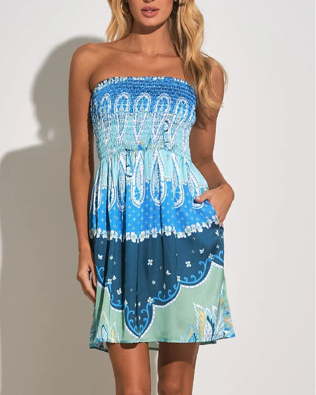 2024 Elan Bali Mini Dress Cover Up - SP5931 Mini Skirt with Pockets