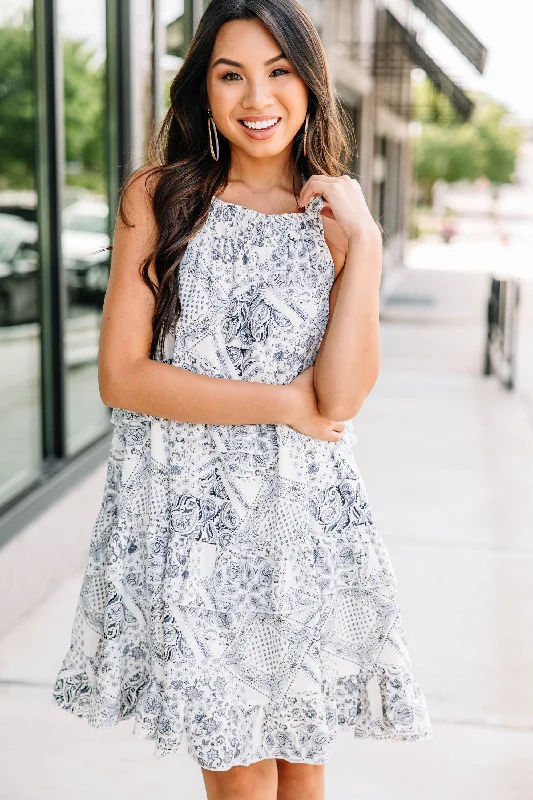 All The Love Navy Blue Paisley Dress Boho unclassified dresses