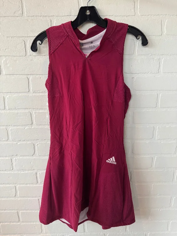 Athletic Dress By Adidas In Red, Size: S Fall unclassified dresses