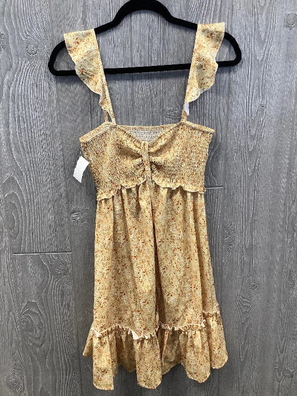 Dress Casual Short By Shein In Yellow, Size: L Soft Denim Skirt