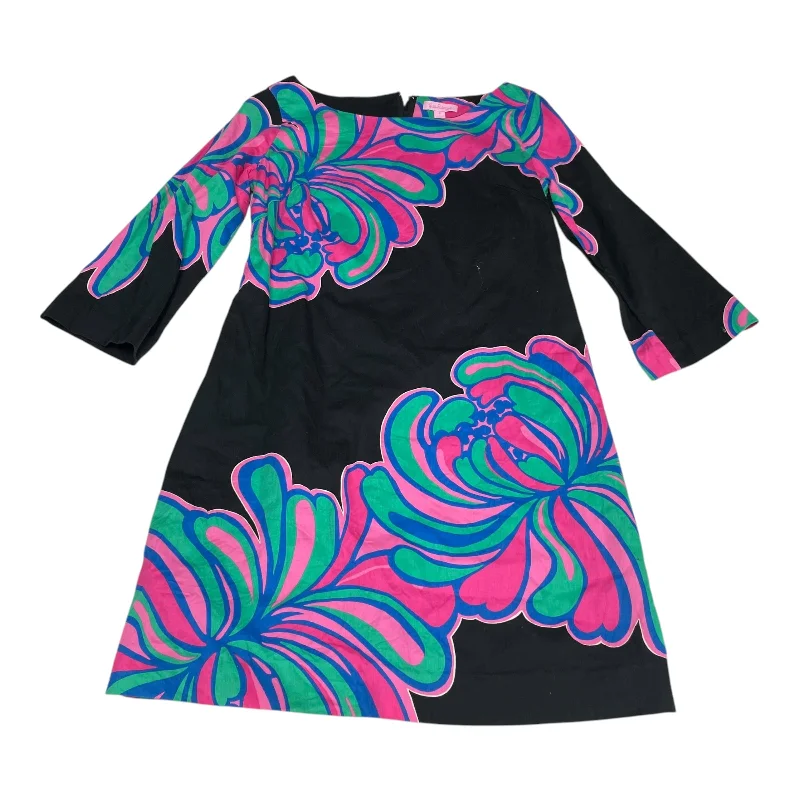 Dress Designer By Lilly Pulitzer In Black & Pink, Size: S Anniversary unclassified dresses