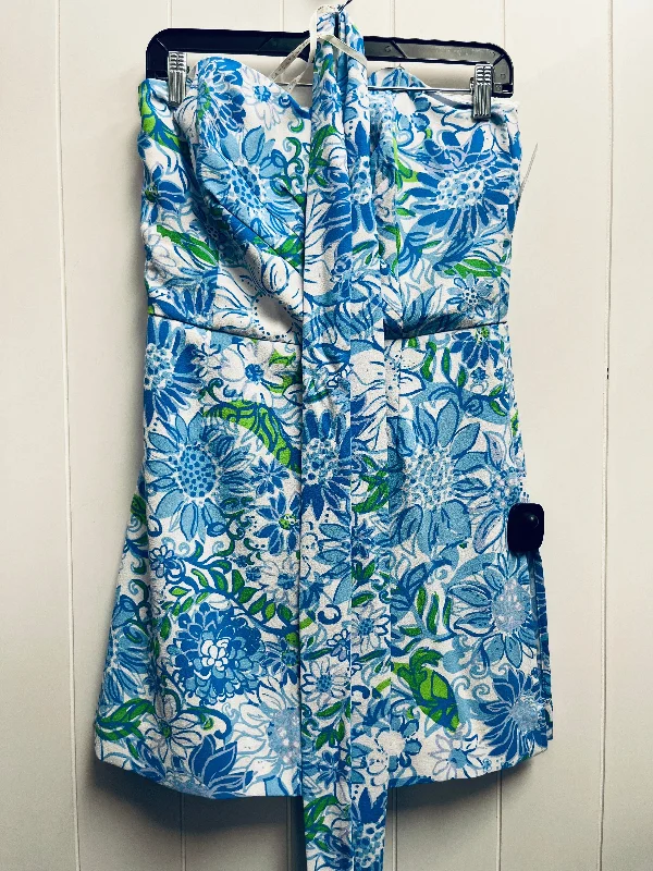 Dress Designer By Lilly Pulitzer In Blue & Green, Size: S Neutral tone unclassified dresses