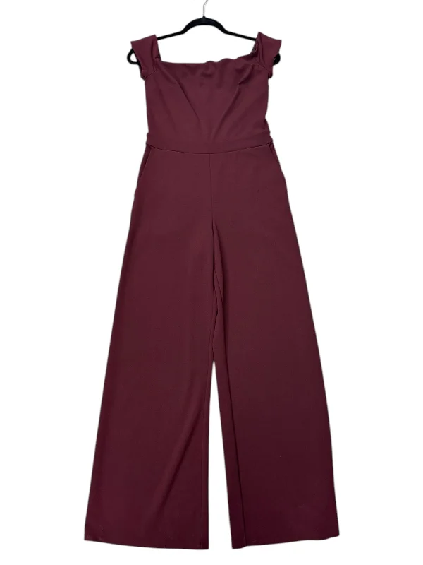 Jumpsuit By Express In Maroon, Size: 4 Boho unclassified dresses