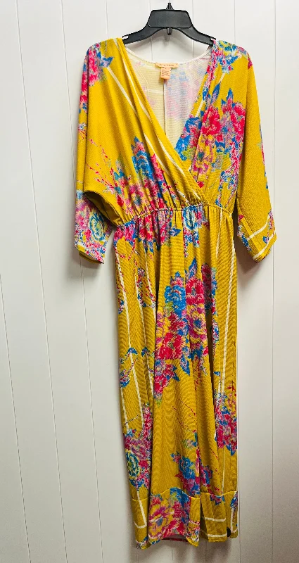 Jumpsuit By Flying Tomato In Blue & Yellow, Size: S Elegant unclassified dresses