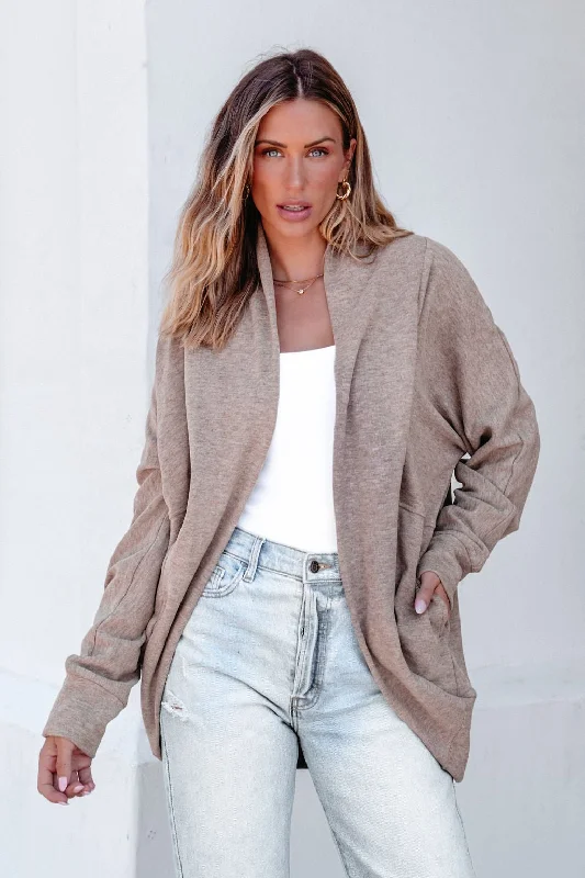 Make It Yours Taupe Brushed Cardigan - FINAL SALE Casual chic unclassified dresses