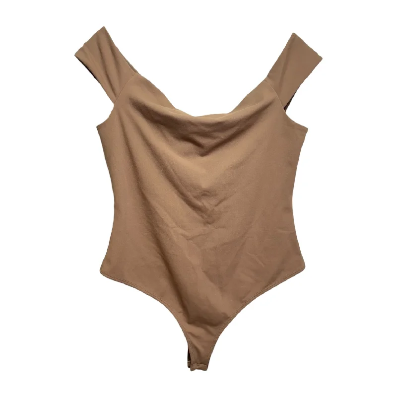 Off To The Races Bodysuit By Free People In Brown, Size: L Dark color unclassified dresses