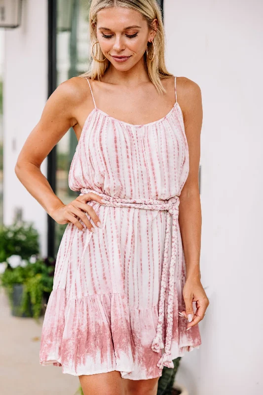 On Going Fun Light Wine Pink Tie Dye Dress Bright color unclassified dresses