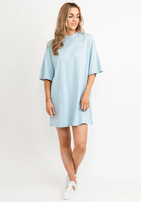 The North Face Short Sleeve T-Shirt Dress, Beta Blue Soft Pleated Skirt