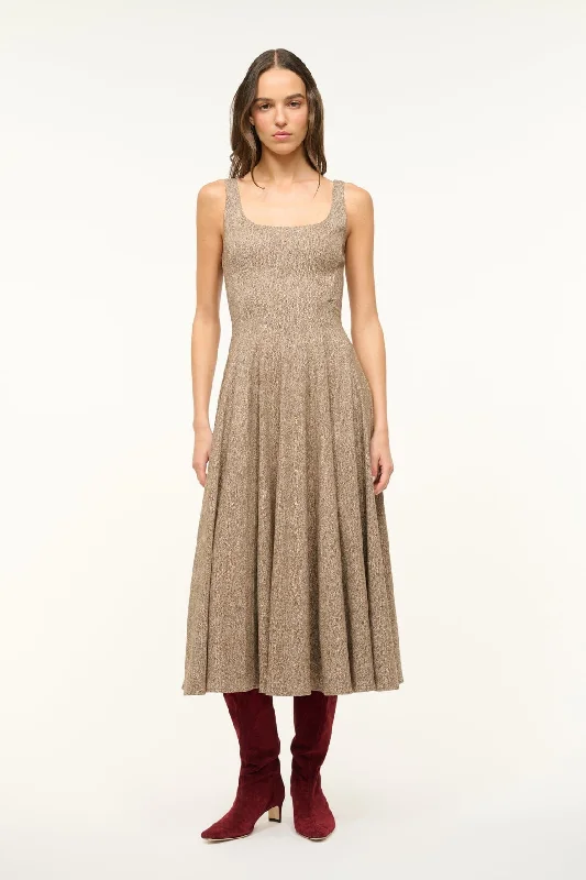 WELLS DRESS | MOCHA HERRINGBONE Halter unclassified dresses