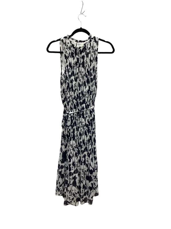 Dress Casual Midi By A New Day In Blue & White, Size: M Boho Chic Midi