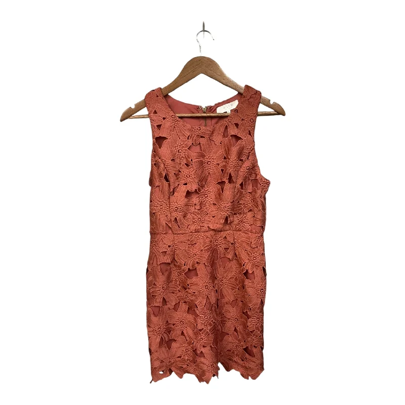 Dress Casual Midi By Astr In Coral, Size: M Slim Fit Midi