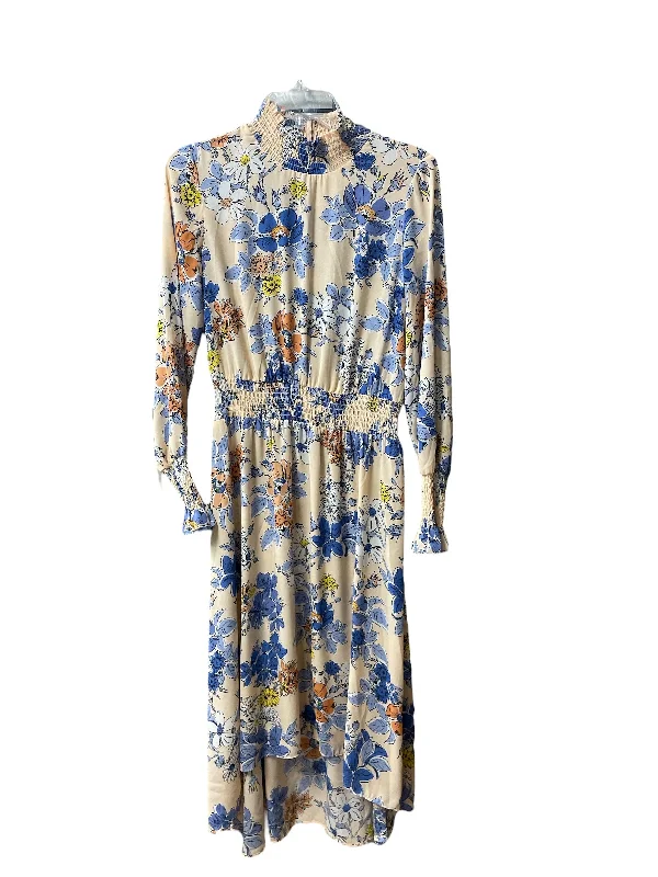 Dress Casual Midi By Nanette By Nanette Lepore In Floral Print, Size: 4 Soft Denim Midi