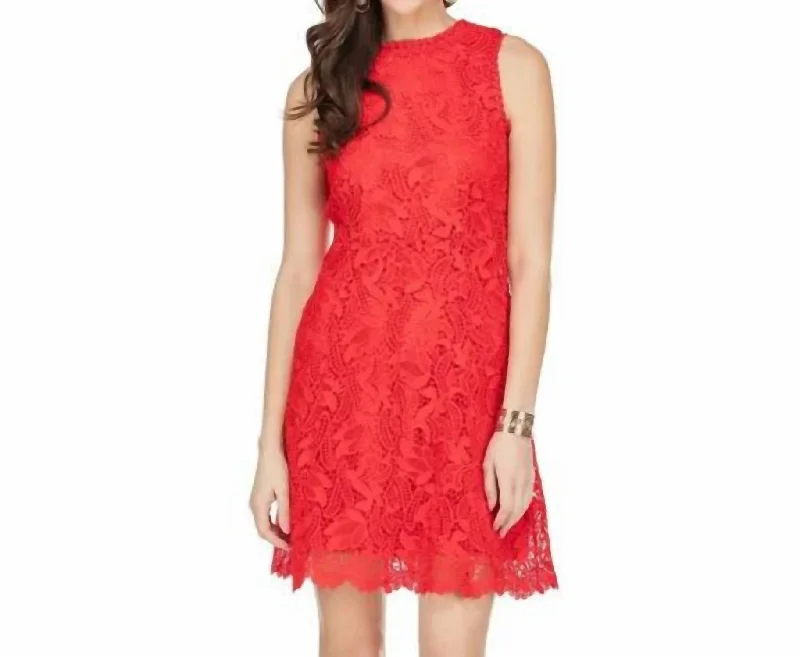 Lace Flared Dress Elegant Lace Dress